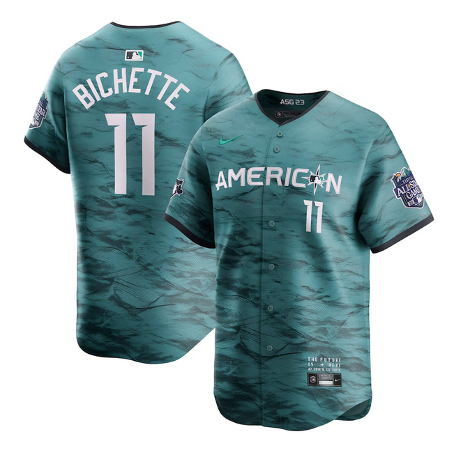 Youth Toronto Blue Jays #11 Bo Bichette Teal 2023 All-star Stitched Baseball Jersey Youth Toronto Blue Jays #11 Bo Bichette Teal 2023 All-star Stitched Baseball Jersey
